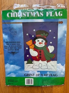 NEW Giant Christmas Flag, Snowman Flag, Outdoor Flag, Wall Banner, Christmas